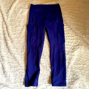 Lululemon Cobalt Blue All The Right Places Crop